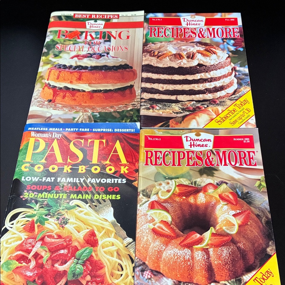 Vintage four piece set of Recipe & Baking Magazine Collection - Assorted Covers